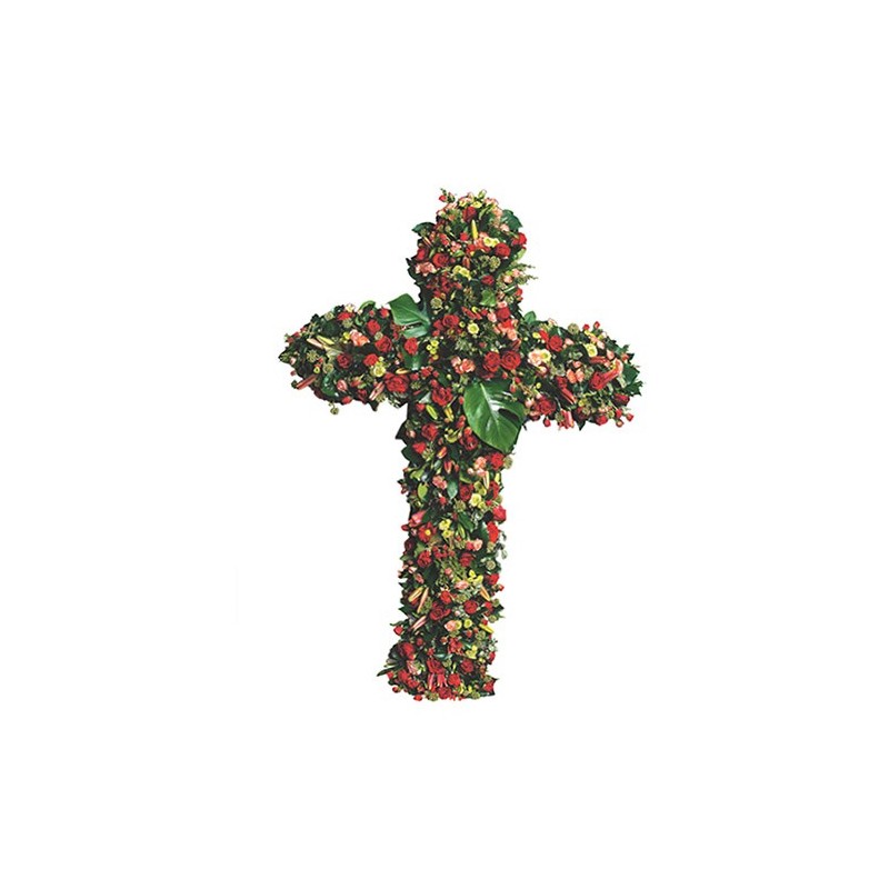 croix fleurs enterrement Flororus