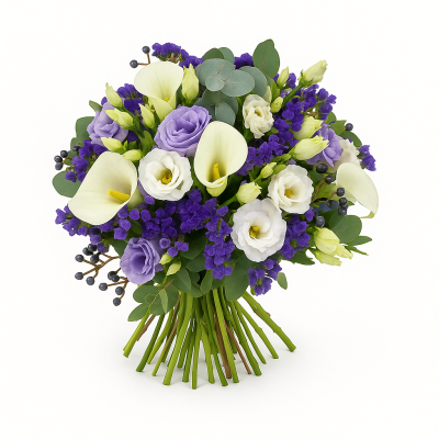 bouquet rond deuil Élégance Éternelle
