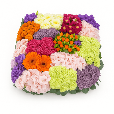 Coussin de deuil carré Camaïeu d’Hommages