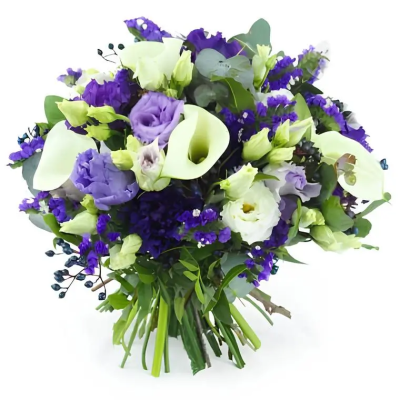 bouquet rond deuil Élégance Éternelle