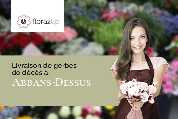 créations florales pour un enterrement à Abbans-Dessus (Doubs/25440)