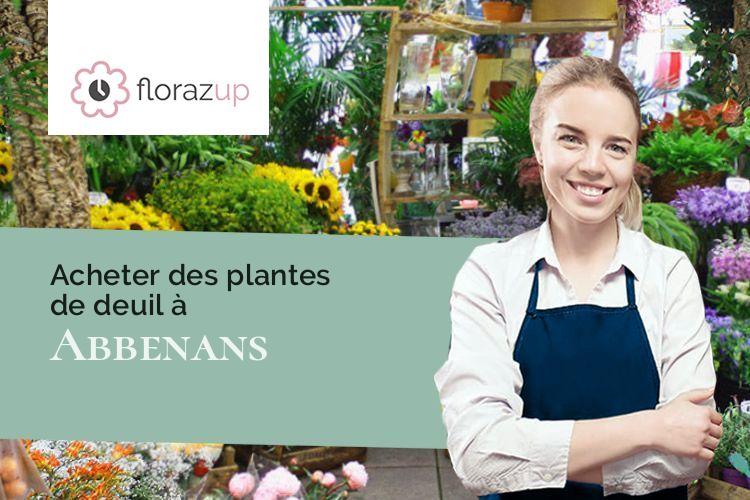couronnes florales pour un deuil à Abbenans (Doubs/25340)