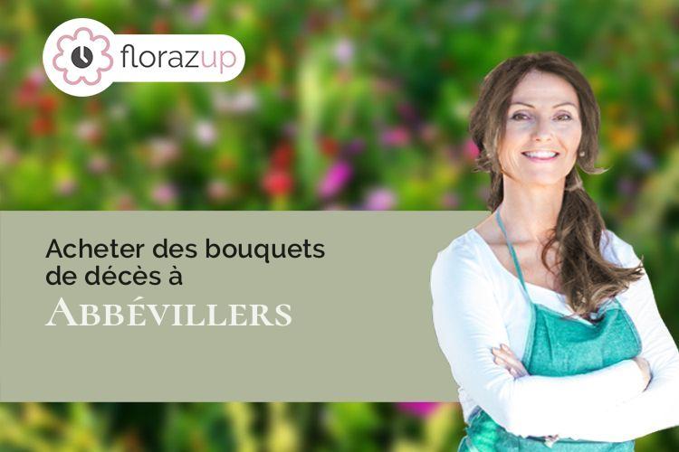 bouquets de fleurs pour des funérailles à Abbévillers (Doubs/25310)