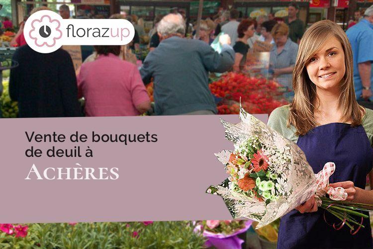 coeur de fleurs pour des obsèques à Achères (Yvelines/78260)