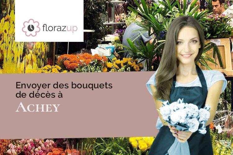 compositions de fleurs pour un enterrement à Achey (Haute-Saône/70180)