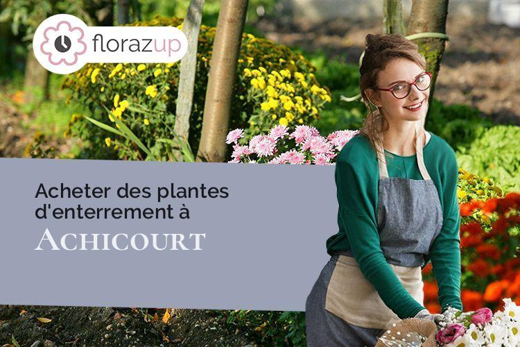 croix de fleurs pour des obsèques à Achicourt (Pas-de-Calais/62217)