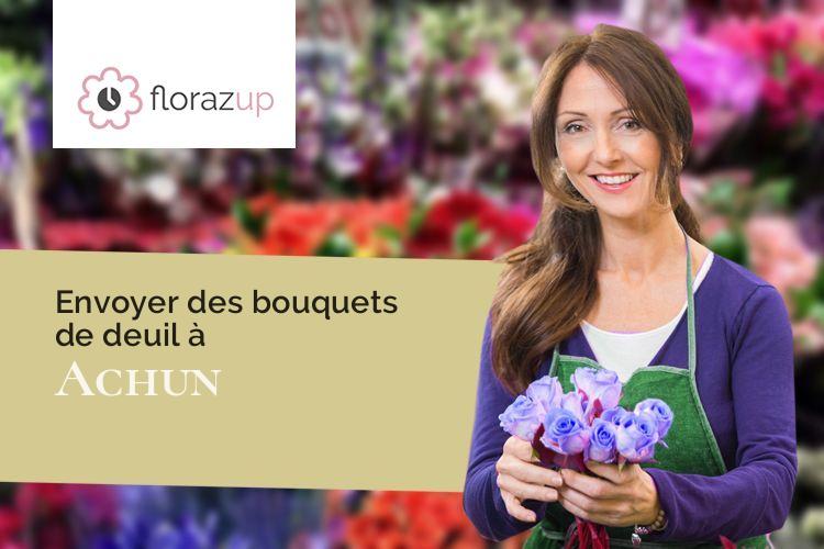 créations florales pour un deuil à Achun (Nièvre/58110)