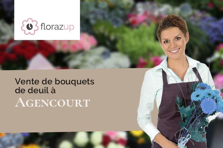 croix de fleurs pour des obsèques à Agencourt (Côte-d'Or/21700)