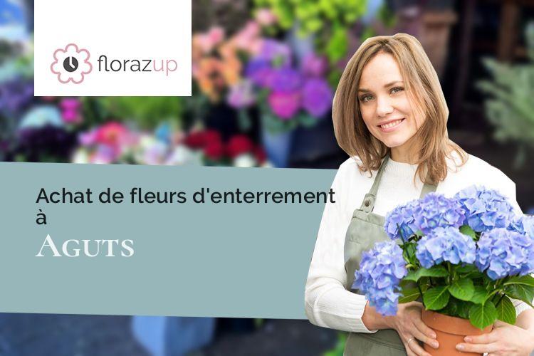 croix de fleurs pour un deuil à Aguts (Tarn/81470)