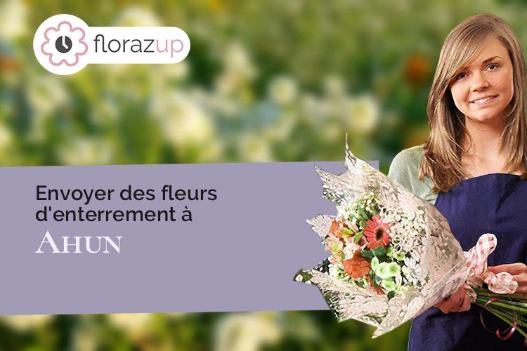 créations florales pour un décès à Ahun (Creuse/23150)