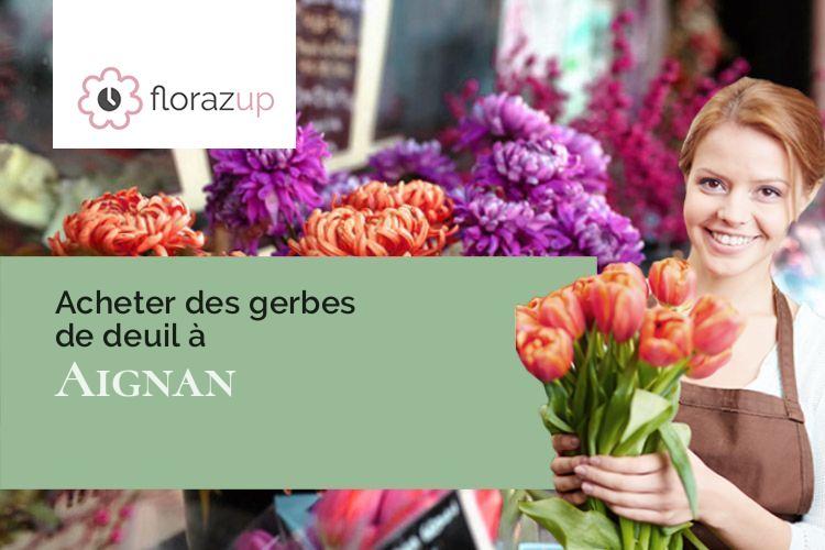 coeurs de fleurs pour un décès à Aignan (Gers/32290)