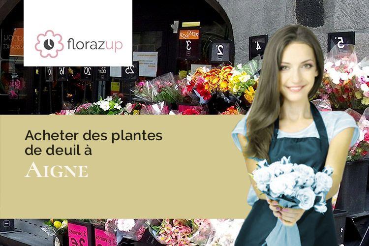 couronnes de fleurs pour un enterrement à Aigne (Hérault/34210)