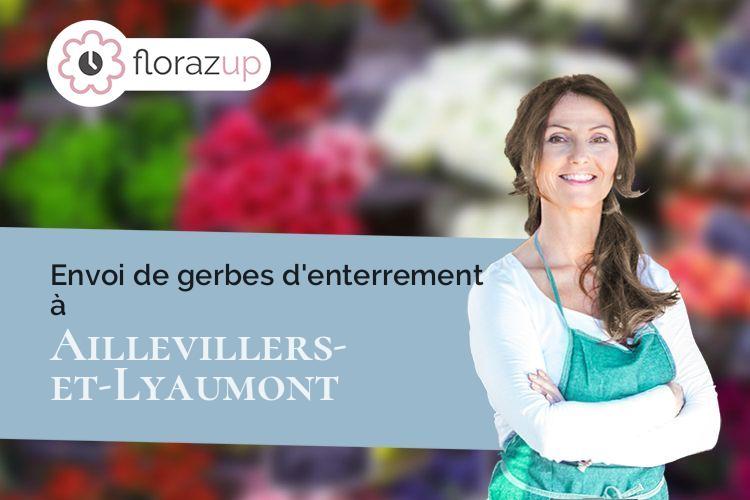 couronnes de fleurs pour des obsèques à Aillevillers-et-Lyaumont (Haute-Saône/70320)