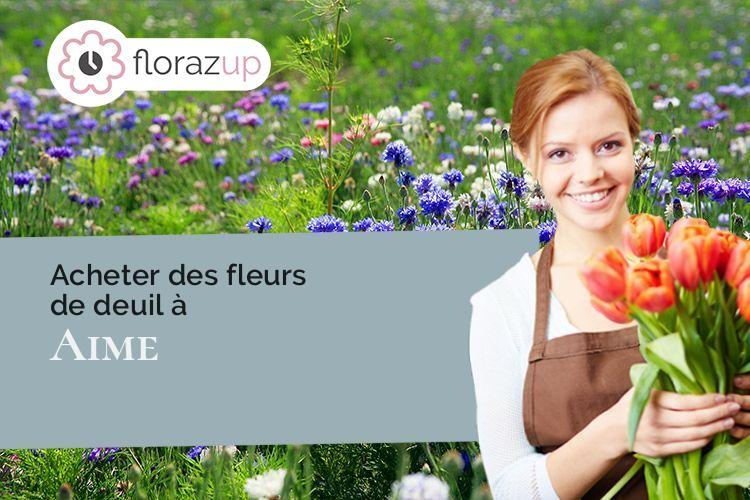 gerbes de fleurs pour des obsèques à Aime (Savoie/73210)