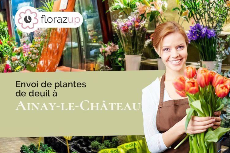 coeur de fleurs pour un enterrement à Ainay-le-Château (Allier/03360)