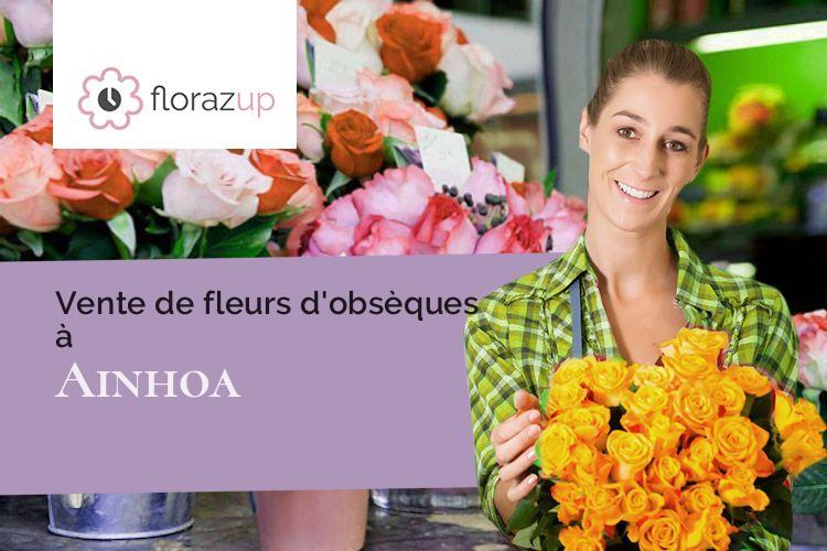 compositions de fleurs pour un deuil à Ainhoa (Pyrénées-Atlantiques/64250)