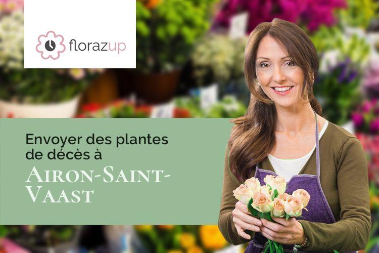 fleurs deuil pour des obsèques à Airon-Saint-Vaast (Pas-de-Calais/62180)