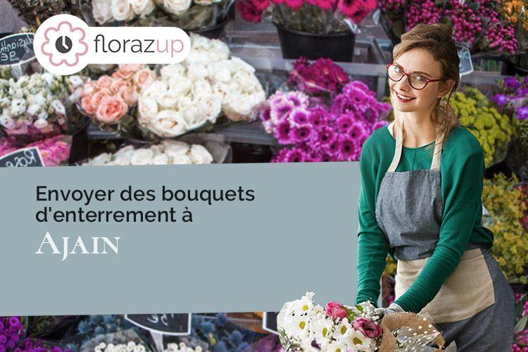 gerbes de fleurs pour un deuil à Ajain (Creuse/23380)
