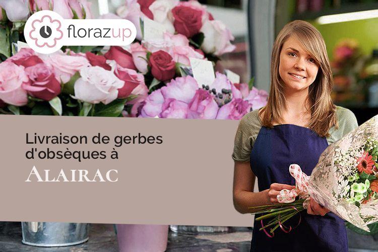 coeur de fleurs pour un enterrement à Alairac (Aude/11290)