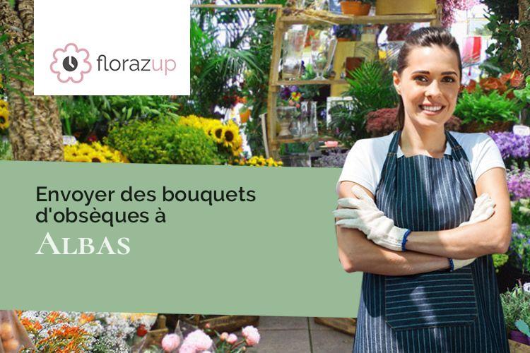 couronnes florales pour un enterrement à Albas (Aude/11360)