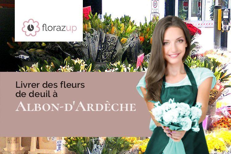 gerbes de fleurs pour des funérailles à Albon-d'Ardèche (Ardèche/07190)