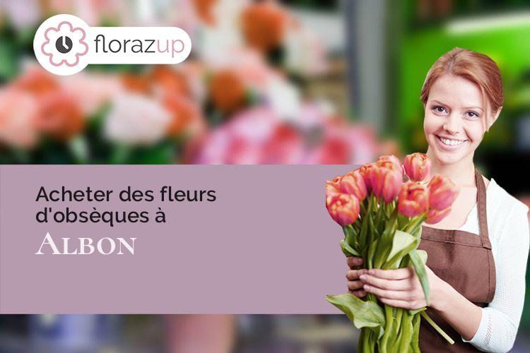 créations de fleurs pour un décès à Albon (Drôme/26140)