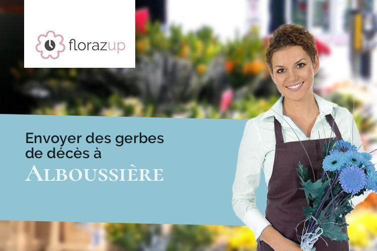 coeurs de fleurs pour un décès à Alboussière (Ardèche/07440)