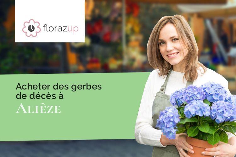 gerbes de fleurs pour des funérailles à Alièze (Jura/39270)