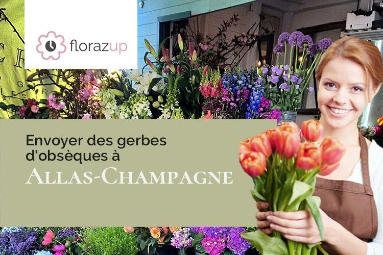 fleurs deuil pour des funérailles à Allas-Champagne (Charente-Maritime/17500)
