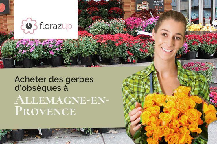 bouquets de fleurs pour un décès à Allemagne-en-Provence (Alpes-de-Haute-Provence/04550)