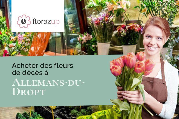 compositions florales pour des funérailles à Allemans-du-Dropt (Lot-et-Garonne/47800)