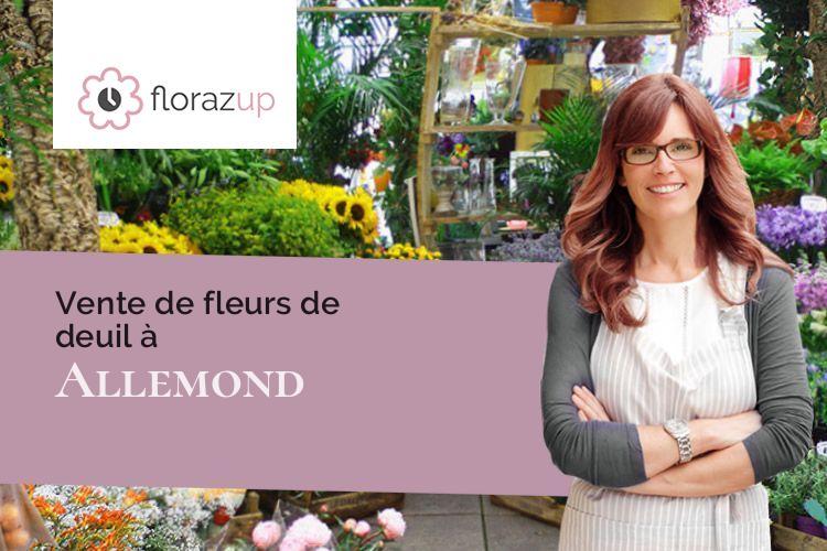 couronnes de fleurs pour des obsèques à Allemond (Isère/38114)