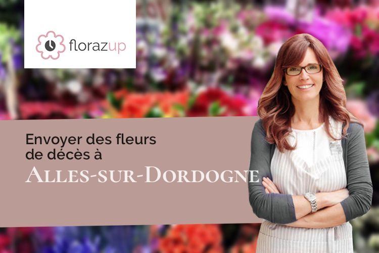 compositions florales pour des obsèques à Alles-sur-Dordogne (Dordogne/24480)
