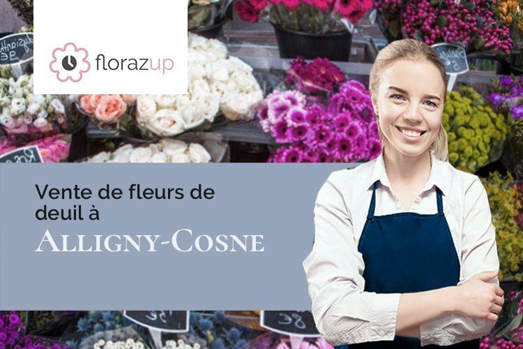 couronnes de fleurs pour des obsèques à Alligny-Cosne (Nièvre/58200)