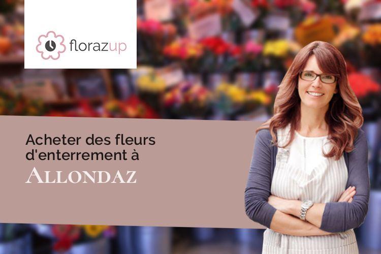couronnes de fleurs pour un enterrement à Allondaz (Savoie/73200)