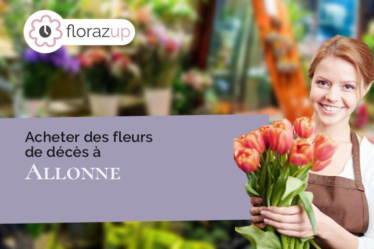 fleurs deuil pour un deuil à Allonne (Oise/60000)
