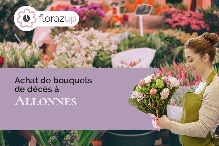 coupes de fleurs pour des funérailles à Allonnes (Maine-et-Loire/49650)