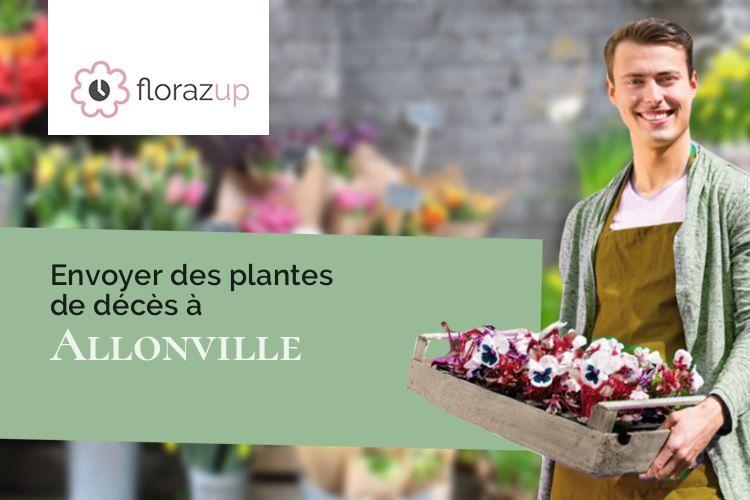 couronnes de fleurs pour un enterrement à Allonville (Somme/80260)