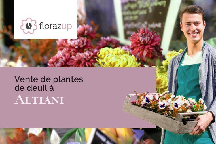 couronnes florales pour un enterrement à Altiani (Corse/20251)