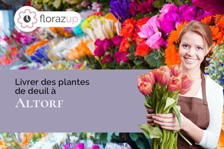 fleurs deuil pour une crémation à Altorf (Bas-Rhin/67120)