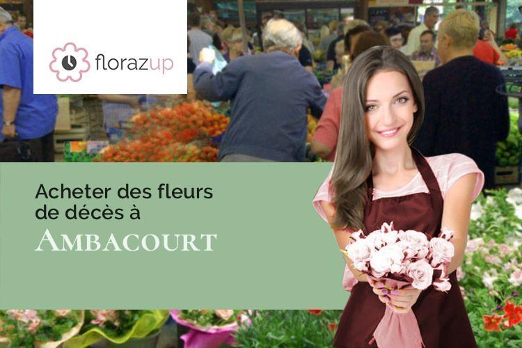couronnes florales pour une crémation à Ambacourt (Vosges/88500)