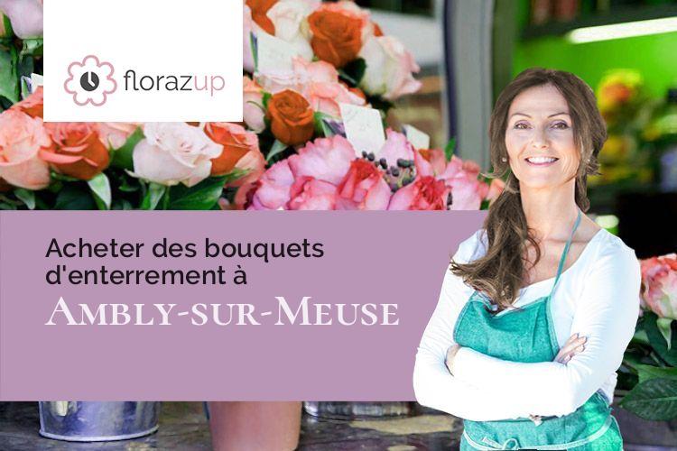 bouquets de fleurs pour un deuil à Ambly-sur-Meuse (Meuse/55300)