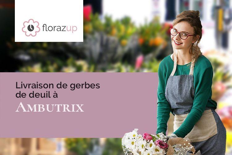 créations de fleurs pour un deuil à Ambutrix (Ain/01500)