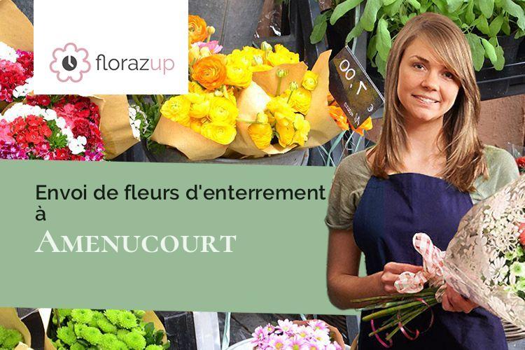 fleurs deuil pour un deuil à Amenucourt (Val-d'Oise/95510)