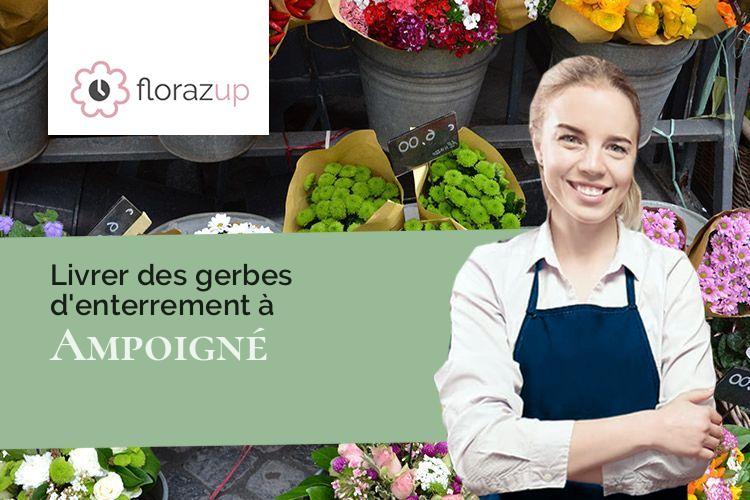 gerbes de fleurs pour un deuil à Ampoigné (Mayenne/53200)