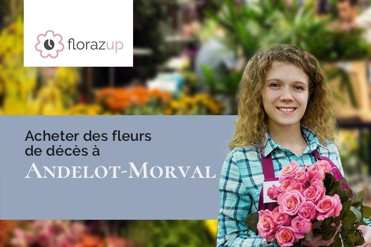 croix de fleurs pour un décès à Andelot-Morval (Jura/39320)