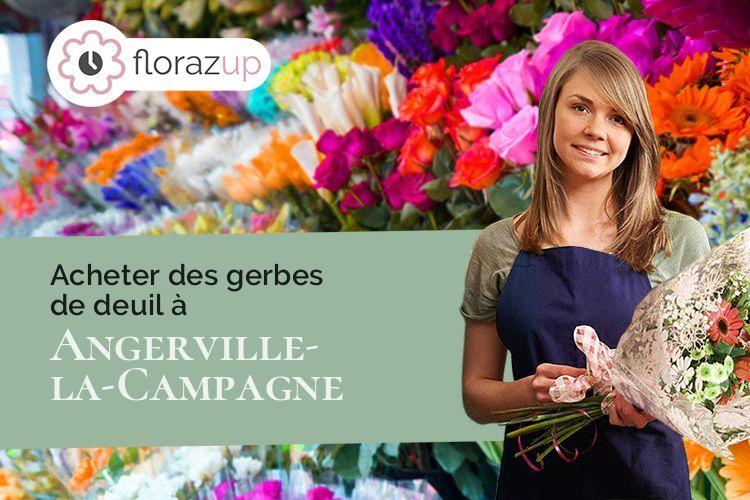 compositions de fleurs pour des funérailles à Angerville-la-Campagne (Eure/27930)