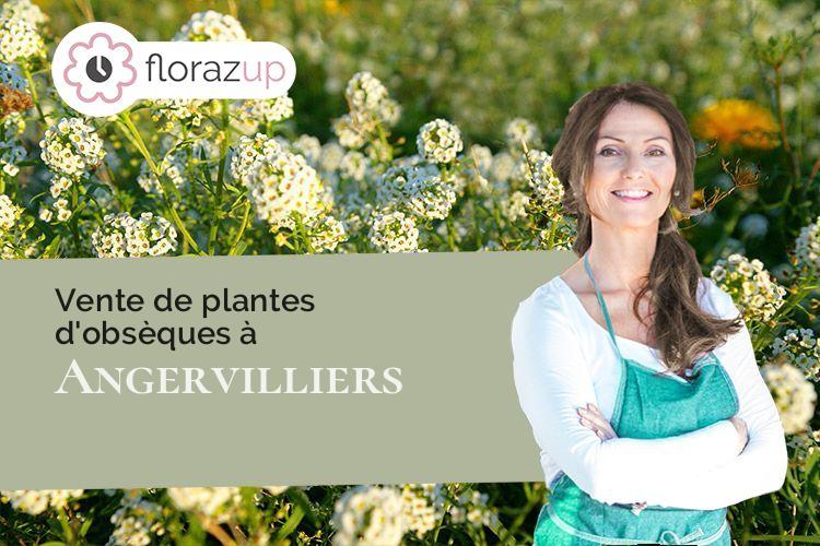 croix de fleurs pour un deuil à Angervilliers (Essonne/91470)