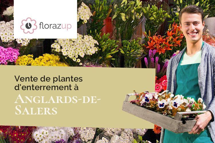 couronnes de fleurs pour une crémation à Anglards-de-Salers (Cantal/15380)