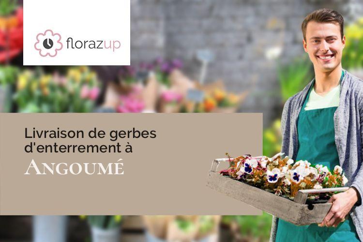 gerbes de fleurs pour des funérailles à Angoumé (Landes/40990)